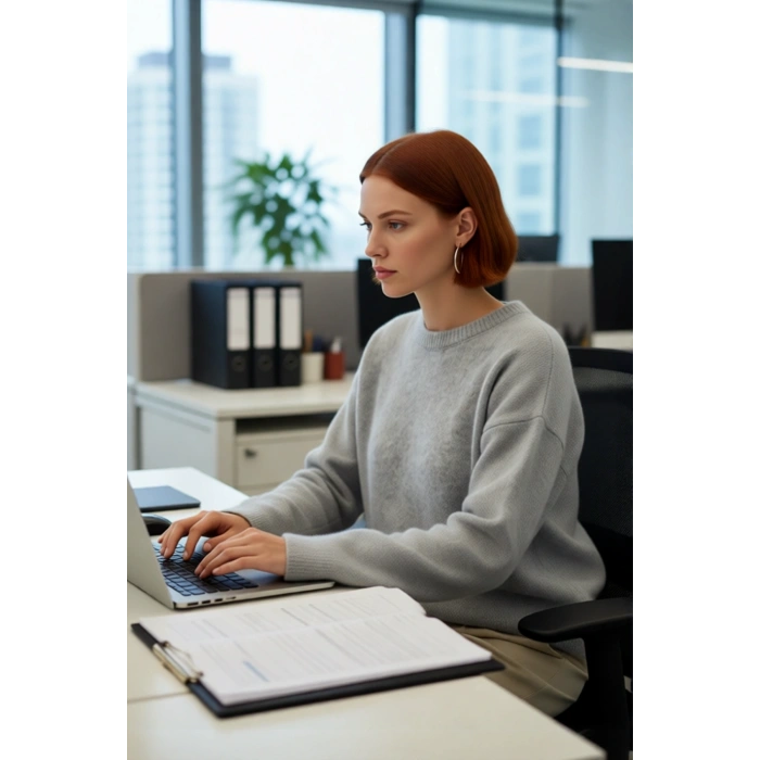 Kadın Oversize Düz Bisiklet Yaka Düşük Kol Triko Kazak Kışlık Rahat Şık Günlük Kombinler İçin