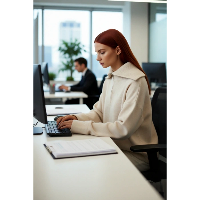 Kadın Oversize Fermuarlı Dik Yaka Triko Kazak Yumuşak Dokusuyla Günlük Konfor ve Şıklık Kaliteli