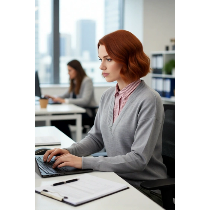 Kadın Oversize Gömlek Yaka Detaylı Triko Kazak Gün Boyu Şıklık ve Konfor Sunan İdeal Tasarım