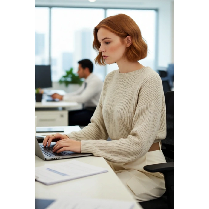 Kadın Oversize Gri Akrilik Selanik Dokuma Super Crop İspanyol Kol Triko Kazak Günlük Stilinize