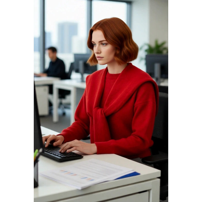 Kadın Oversize Kalın Düşük Kol Bisiklet Yaka Triko Kazak Şık ve Rahat Kış Kombinleri İçin İdeal