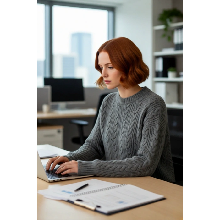 Kadın Oversize Kalın Saç Örgü Desenli Bisiklet Yaka Düşük Kol Uzun Boy Triko Kazak Kışlık Kaliteli