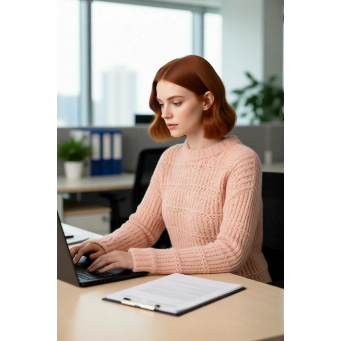 Kadın Oversize Kalıp Dokulu Triko Kazak Düşük Kollu Kalın Kışlık Rahat Bisiklet Yaka Regular Boy