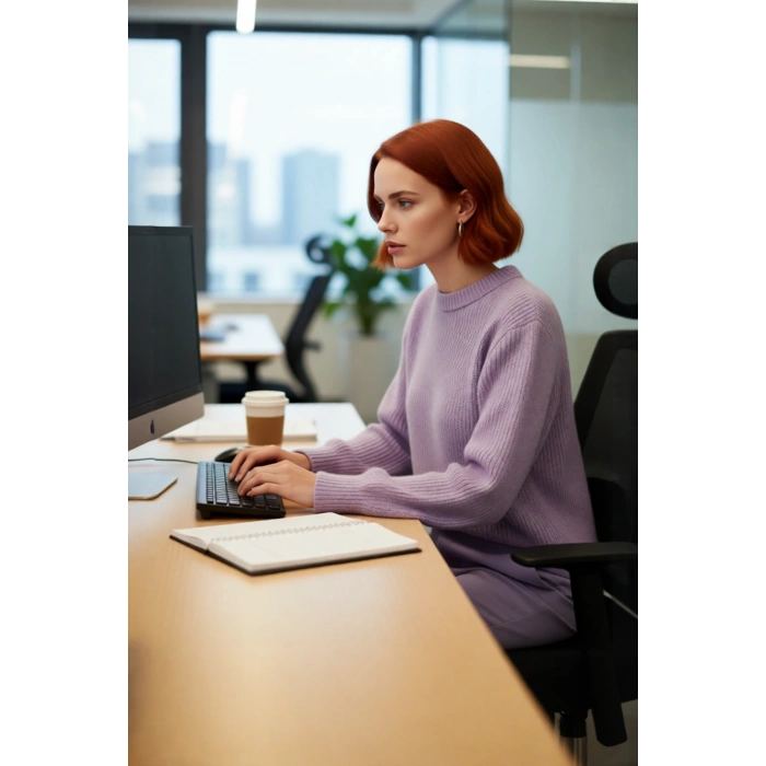 Kadın Oversize Kalıp Düşük Kol Bisiklet Yaka Triko Kazak Basic Rahat Kışlık Stil Seçimi Kaliteli