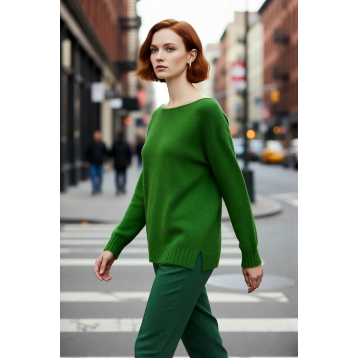 Kadın Oversize Kayık Yaka İnce Triko Kazak Günlük Kombinler İçin Şık Ve Rahat Bir Seçim Kaliteli