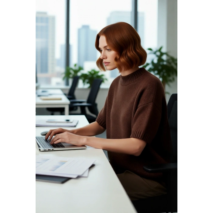 Kadın Oversize Kesim Dik Yaka Kalın Dokulu Triko Kazak Kısa Kollu Rahat İlkbahar Sonbahar Giysisi