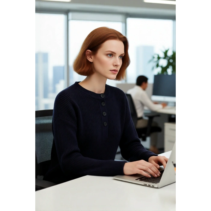 Kadın Oversize Kesim Düşük Kol Detaylı Selanik Örgü Triko Kazak Kış Günlerinin Vazgeçilmezi