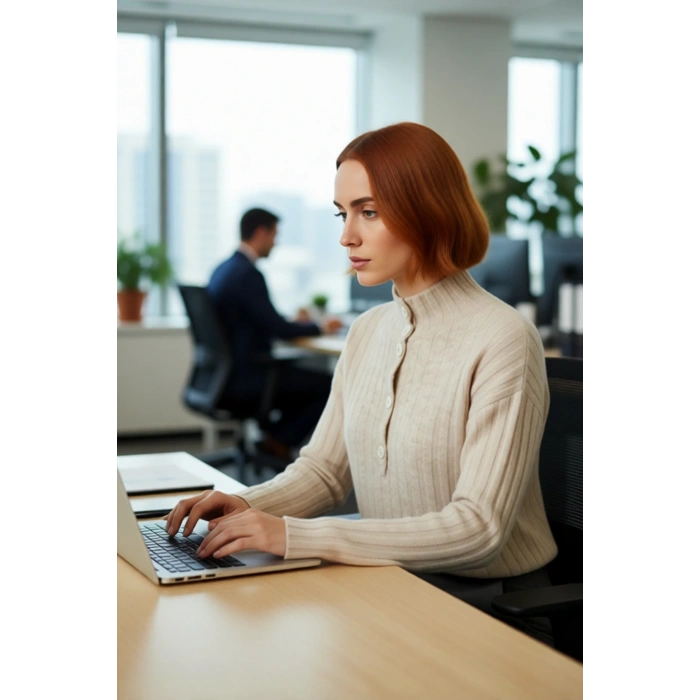 Kadın Oversize Kesim Düşük Kol Dik Yaka Fitilli Triko Kazak Kışlık Rahat ve Şık Günlük Kombinler