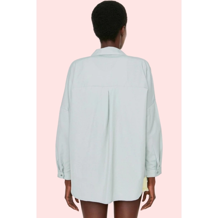 Kadın Oversize Pamuklu Dokuma Gömlek Basic Kalıp Günlük Kullanım İçin Yaz Aylarının Vazgeçilmezi