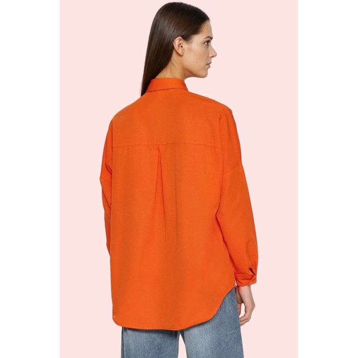 Kadın Oversize Pamuklu Dokuma Gömlek Basic Kalıp Günlük Kullanım İçin Yaz Aylarının Vazgeçilmezi