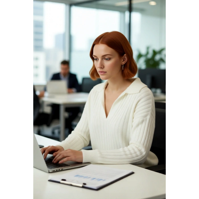 Kadın Oversize Polo Yaka Düşük Kol Fitilli Triko Kazak Kışlık Günlük Şıklığı Tamamlayan Konforlu