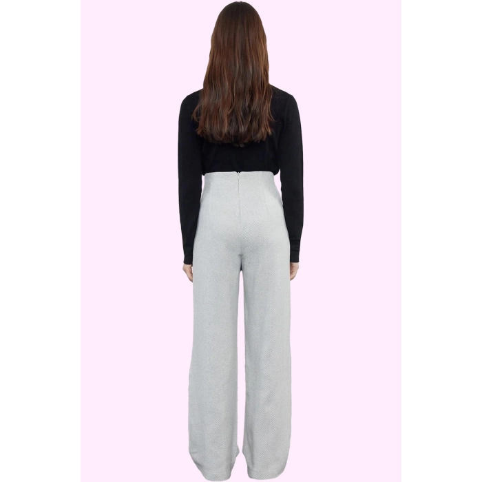 Kadın Palazzo Pantolon Desenli Wide Leg Boru Paça Günlük Stil Hafta Sonu Dayanıklı Malzeme