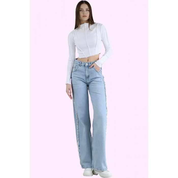 Kadın Pamuk Denim Straight Jean; Yüksek Bel Günlük Kombinler İçin Yaz Aylarının Vazgeçilmezi