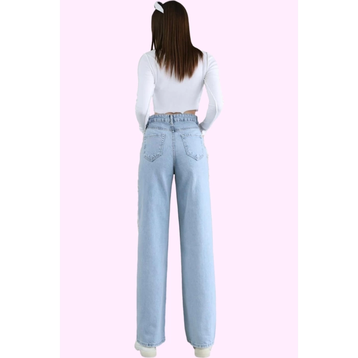 Kadın Pamuk Denim Straight Jean; Yüksek Bel Günlük Kombinler İçin Yaz Aylarının Vazgeçilmezi