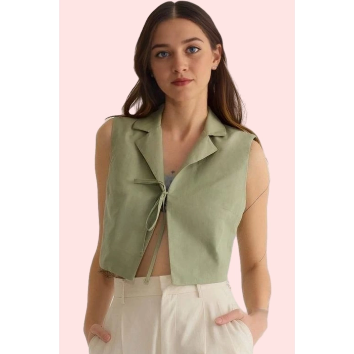 Kadın Pamuk Dokuma Gömlek Önden Bağlamalı Nakışlı Casual Tarz Günlük Kullanım Modern Tasarım