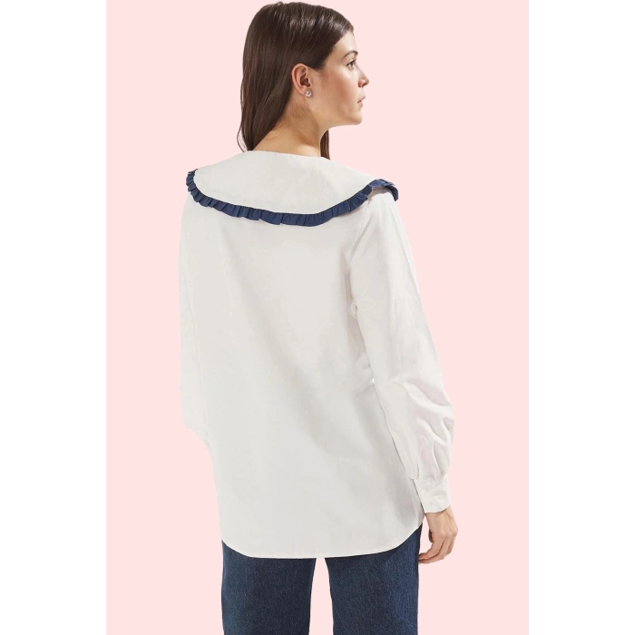 Kadın Pamuk Polyester Regular Kalıp Uzun Kollu Gömlek Modern Tasarım Yaz Aylarının Vazgeçilmezi