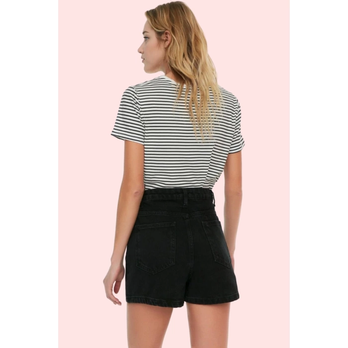 Kadın Pamuklu Denim Şort Etek Parça Boya Casual Stil Yüksek Bel Yaz Aylarının Vazgeçilmezi