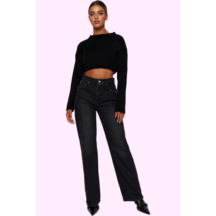 Kadın Pamuklu Wide Leg Jean Pantolon Yüksek Bel Günlük Kombinler İçin Yaz Aylarının Vazgeçilmezi