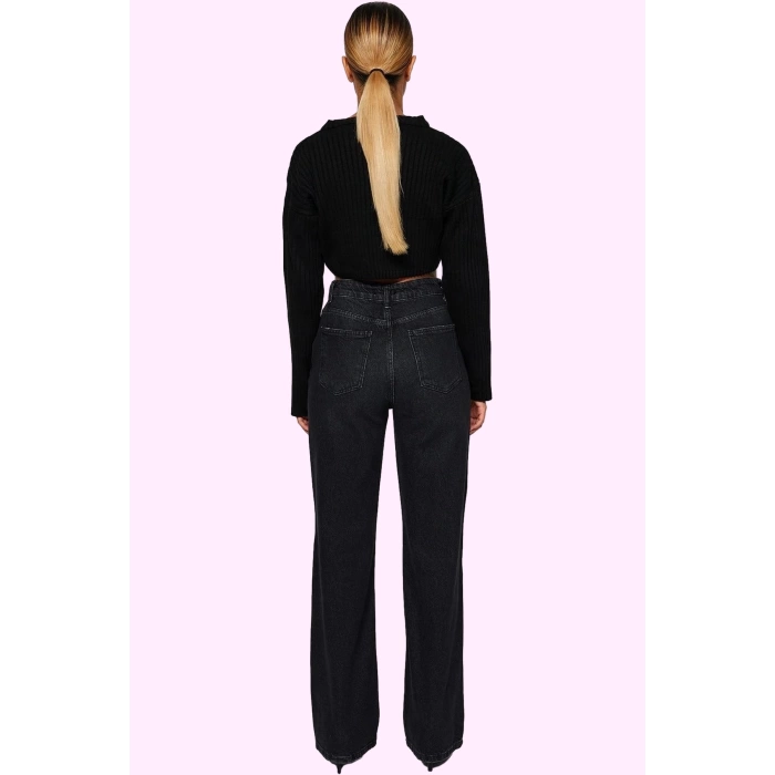 Kadın Pamuklu Wide Leg Jean Pantolon Yüksek Bel Günlük Kombinler İçin Yaz Aylarının Vazgeçilmezi