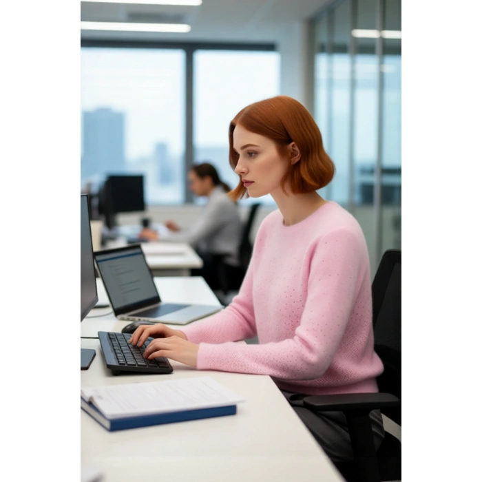 Kadın Pembe Yumuşak Dokulu Taş İşlemeli Bisiklet Yaka Triko Kazak Kışlık Kombinlerin Şık Parçası