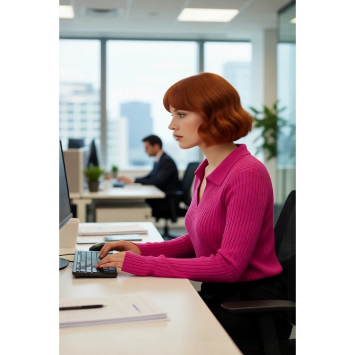 Kadın Polo Yaka İnce Fitilli Akrilik Triko Kazak Modern ve Rahat Günlük Şıklık Sunuyor Kaliteli