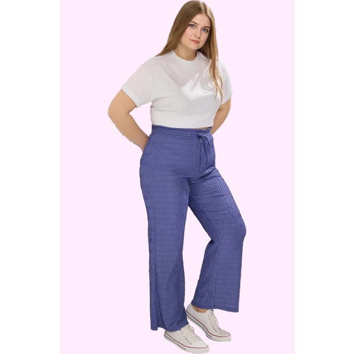 Kadın Polyester Büyük Beden Pantolon Geniş Paça Günlük Kullanım Yaz Aylarının Vazgeçilmezi