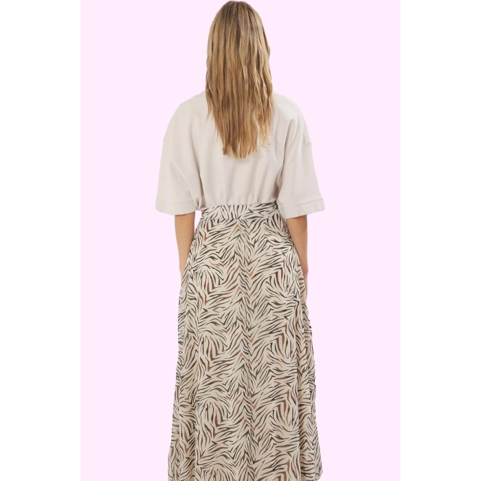 Kadın Rahat Kloş Maxi Etek Polyester Animal Desenli Tüm Sezonlar Yaz Aylarının Vazgeçilmezi