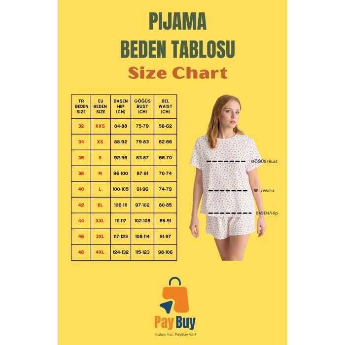 Kadın Rahat Yazlık Viskon Pijama Takımı Etnik Desenli Şortlu Regular Kalıp Trend Tasarım