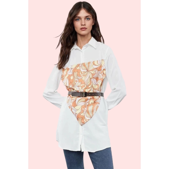 Kadın Ramadan Koleksiyonu Gömlek Regular Kalıp Polyester Günlük Stil Yaz Aylarının Vazgeçilmezi