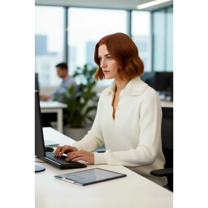 Kadın Regular Fit Devrik Yaka Taş Detaylı Düşük Kollu Triko Kazak Kışlık Şıklığın Vazgeçilmezi