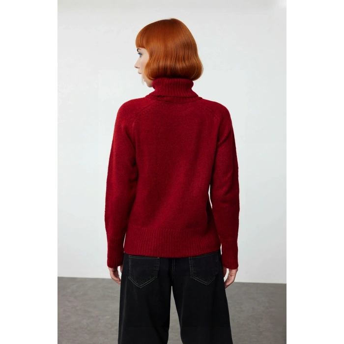 Kadın Regular Kalıp Balıkçı Yaka Reglan Kol Triko Kazak Kışlık Basic Kombinlerin Vazgeçilmezi