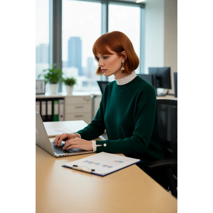 Kadın Regular Kalıp Bisiklet Yaka Düşük Kol Dantel İnci Detaylı Triko Pike Dokuma Tunik Kazak Modeli