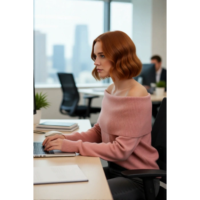 Kadın Regular Kalıp Omuz Dekolteli Düz Desen Triko Kazak Soğuk Havalar İçin Şık Seçim Kaliteli