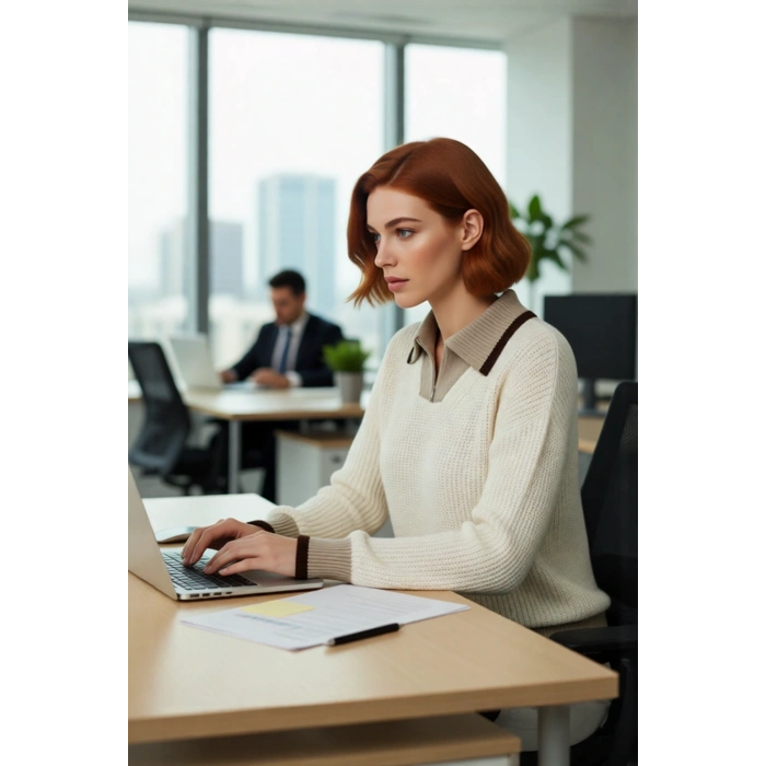 Kadın Regular Kalıp Renk Bloklu Dik Yaka Fermuarlı Triko Kazak Kış Sezonu İçin Şık Ve Rahat Bir