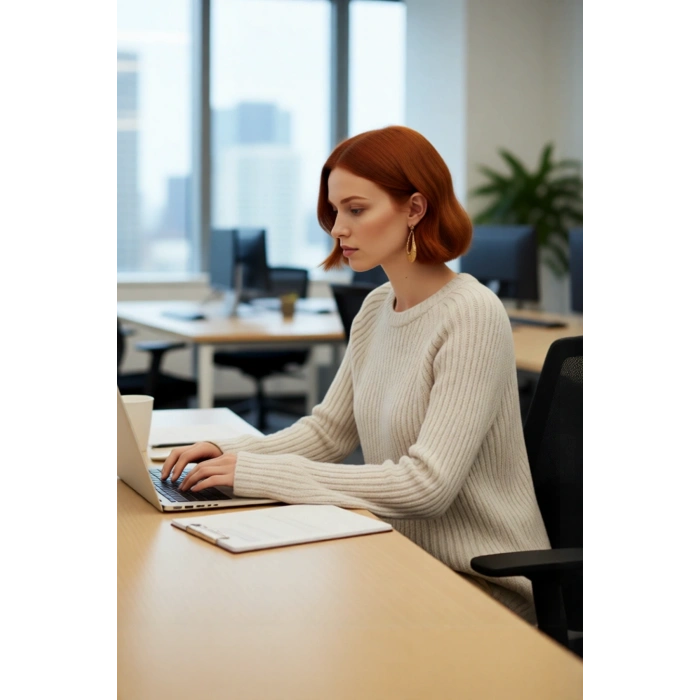 Kadın Regular Kalıp Sürdürülebilir Triko Kazak Reglan Kollu Peplum Detaylı Orta Kalınlıkta Günlük