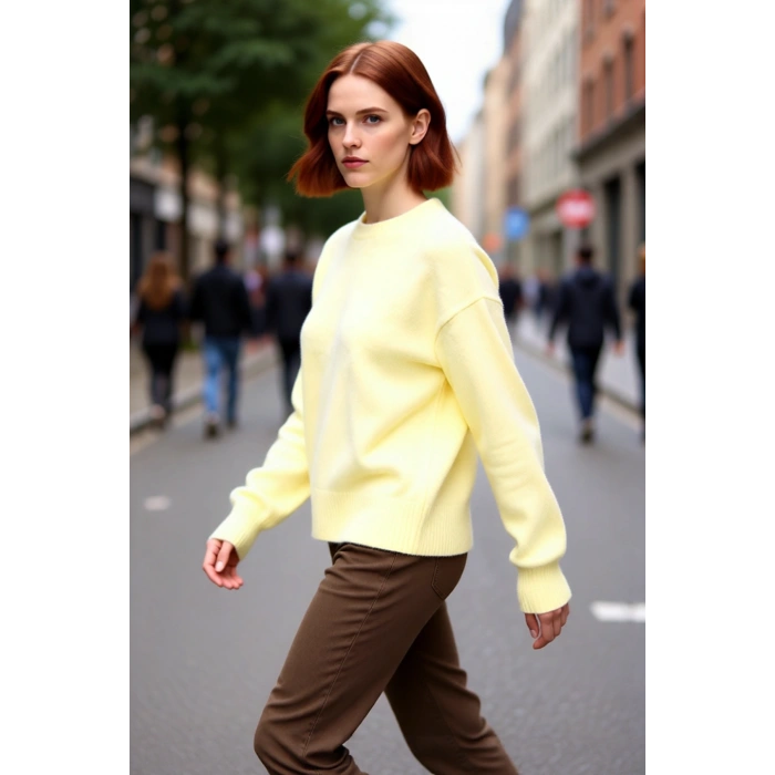 Kadın Regular Kalıp Uzun Kol Triko Kazak Bisiklet Yaka Kış Sezonu İçin Günlük Şıklık Kaliteli