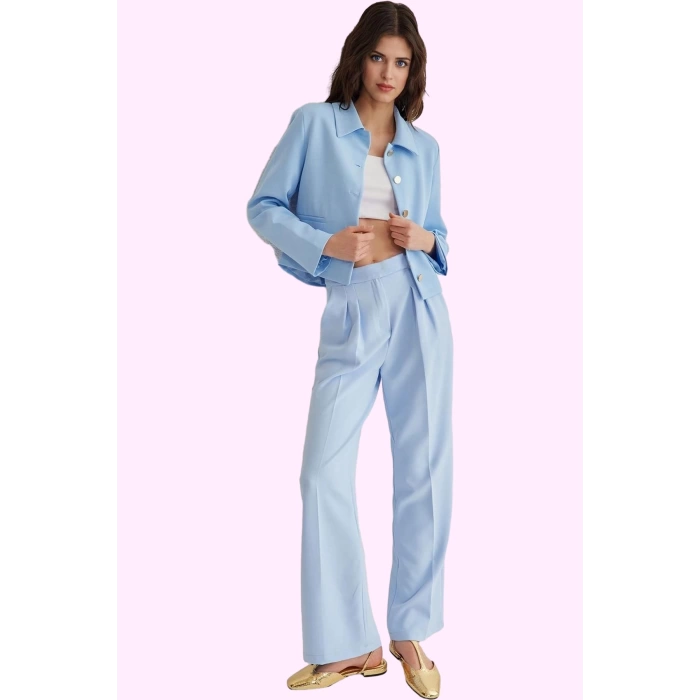 Kadın Regular Pantolon Finike Dokuma Kumaş Casual Stil Rahat Kesim Yaz Aylarının Vazgeçilmezi