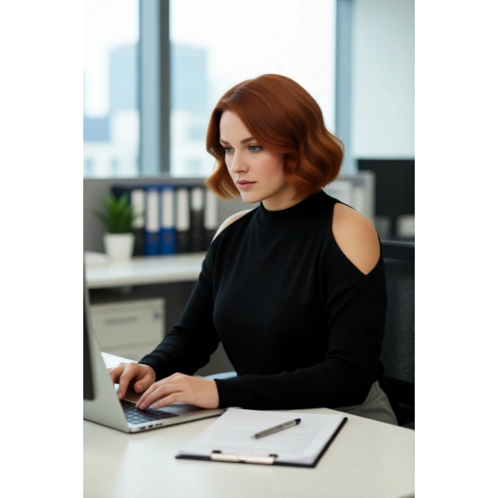 Kadın Relaxed Kalıp Dik Yaka Düşük Uzun Kollu Omzu Açık Detaylı Modern Konforlu Triko Kazak