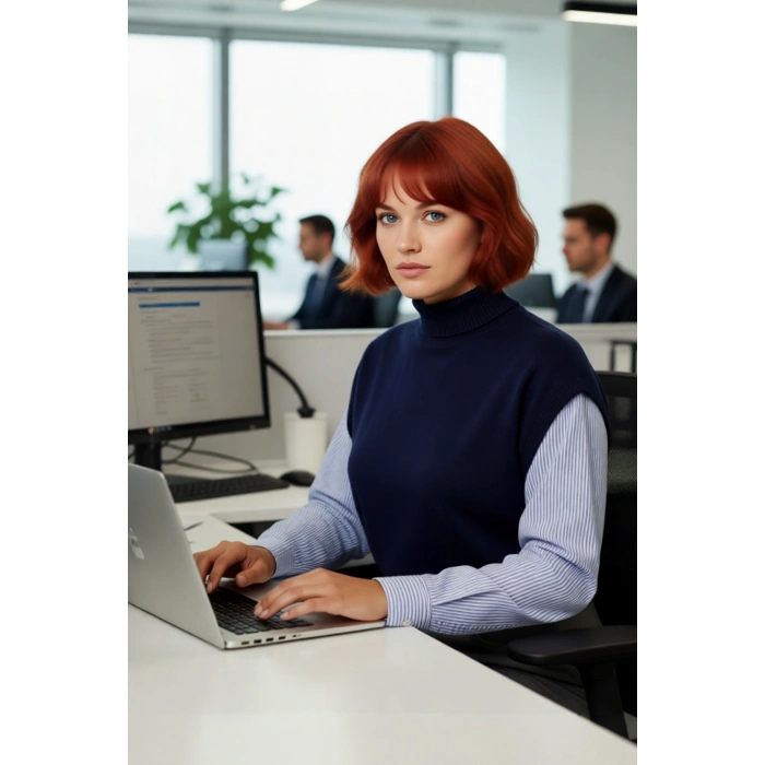 Kadın Relaxed Kalıp Dik Yaka Kolsuz Triko Süveter Şık ve Konforlu Günlük Basic Akrilik Kışlık