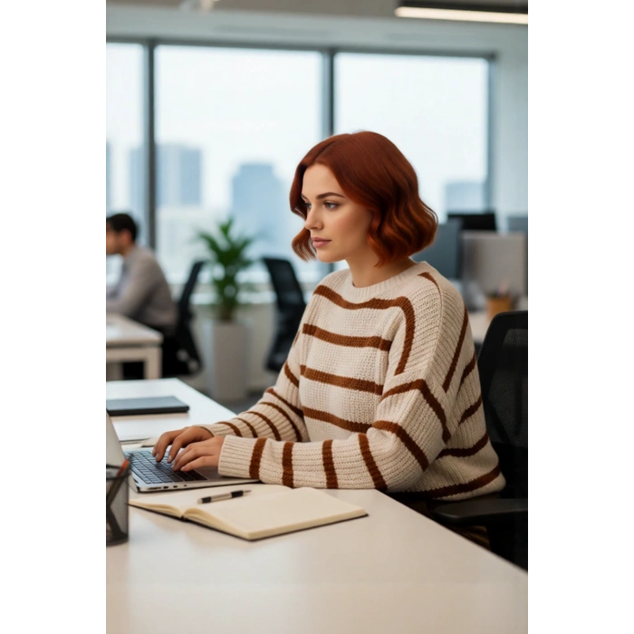 Kadın Relaxed Kalıp Düşük Omuz Triko Kazak Akrilik Materyaliyle Kış Günlerinin Vazgeçilmezi