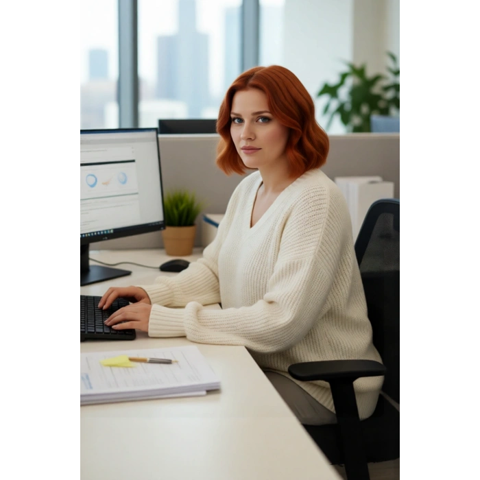 Kadın Relaxed Kalıp Renk Bloklu V Yaka Akrilik Triko Kazak Uzun Kollu Selanik Örgü Kışlık Şıklık