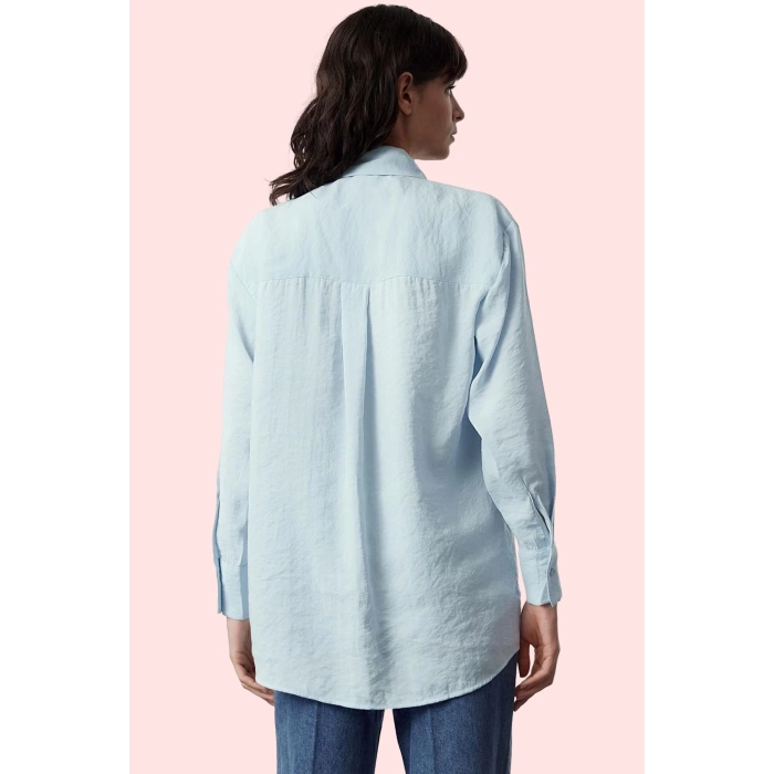 Kadın Renk Regular Kalıp Modal Polyester Günlük Kullanım Gömleği Yaz Aylarının Vazgeçilmezi