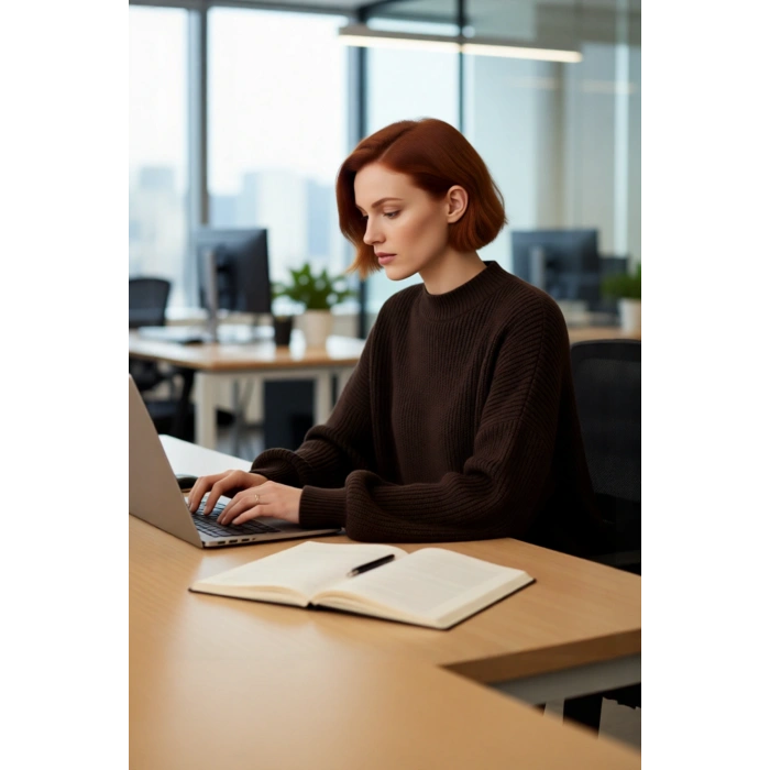 Kadın Salaş Oversize Balon Kol Bisiklet Yaka Selanik Dokuma Uzun Kollu Triko Kazak 100% Akrilik