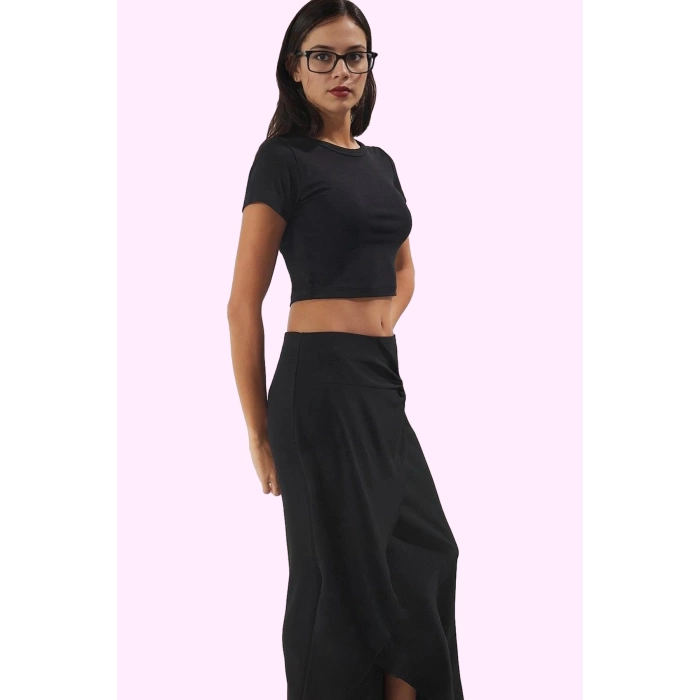Kadın Sarong Silüetli Midi Etek; Aerobin Kumaş; Günlük Kullanım Yaz Aylarının Vazgeçilmezi