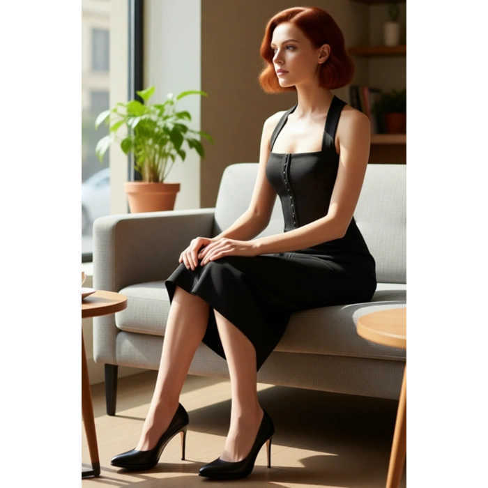 Kadın Şık Askılı Straplez Bodycon Midi Elbise Agraflı Detaylarıyla Gece Davetleri İçin Kaliteli