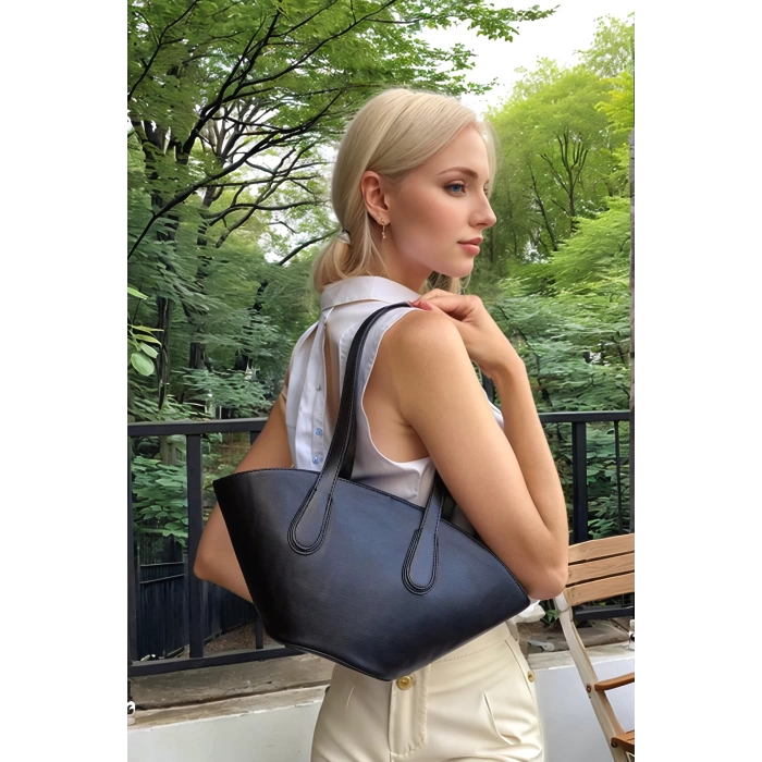 Kadın Şık Bej Suni Deri Shopper Çanta Günlük Ve İş Kullanımı İçin Özenle Seçilmiş Mükemmel Uyum