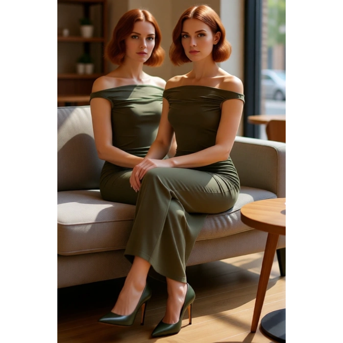 Kadın Şık Bodycon Maxi Elbise Carmen Yaka Detaylı Özel Kokteyl Davetleri İçin Modern Tarz Kaliteli