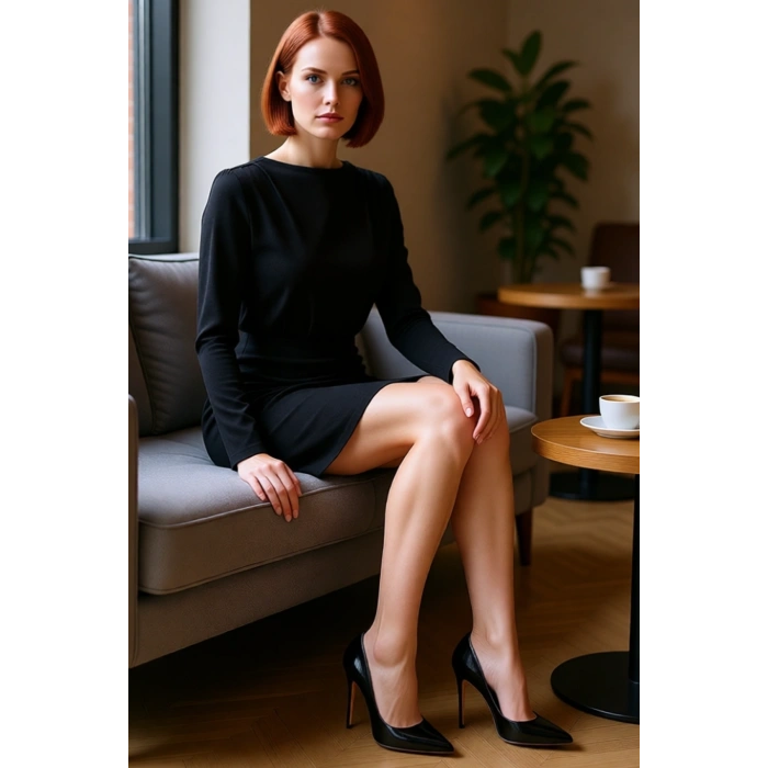 Kadın Şık Bodycon Mini Elbise Uzun Kollu Kayık Yaka Asimetrik Drape Detayları ile Modern Görünüm