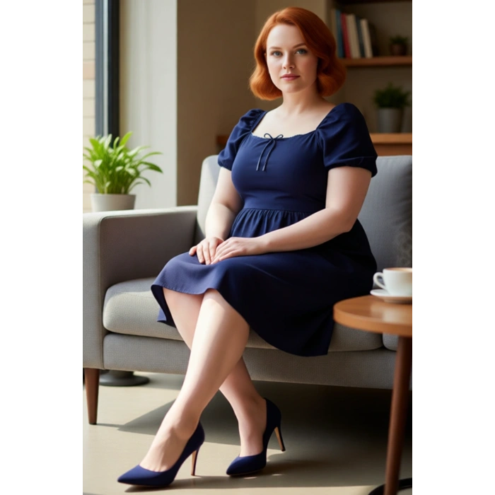 Kadın Skater Kalıp Balon Kol Kare Yaka Mini Elbise %100 Pamuklu Yazlık Konforlu Şık Tasarım