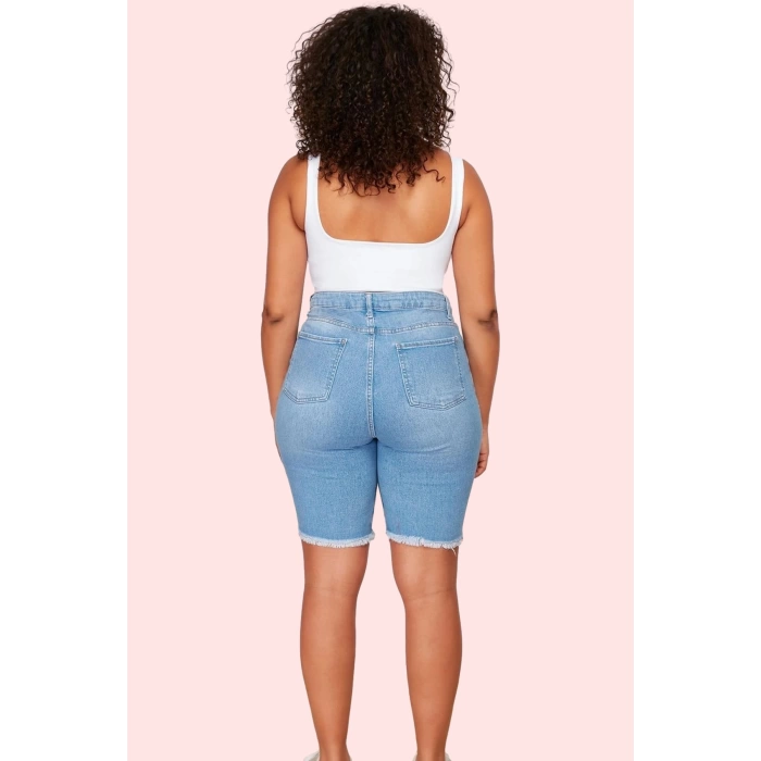 Kadın Skinny Denim Şort Pamuk Rahat Günlük Yaz Kombinleri İçin Hafta Sonu Kaliteli Malzeme